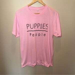 Puppies > People Graphic Tee Shirt Light Pink